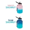 1700 ml Motivasyon Su Matarası, Çift Renkli ve Askılı