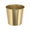 19 cm Gold Renk Galvanizli Çelik Çiçek Saksısı, Dayanıklı Tasarım