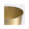 19 cm Gold Renk Galvanizli Çelik Çiçek Saksısı, Dayanıklı Tasarım