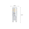 1.9W LED Kapsül Ampul, 220 Lumen, Sarı Işık, G9 Duy