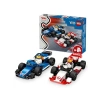2 F1 Pilotu Minifigürü ile F1 Yarış Arabaları Seti, 4 Yaş ve Üzeri için (92 Parça)