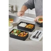 2 Katlı Bölmeli Yemek Saklama Kabı - Siyah