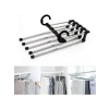 2 Katlı Katlanabilir 5li Pantolon Askısı - Siyah