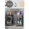 2 Katlı Tekerlekli Banyo Mutfak Rafı, Pratik ve Kullanışlı