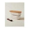 2li Ahşap Kapaklı Saklama Kabı - 1000 ml Kapasite