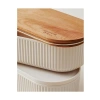 2li Ahşap Kapaklı Saklama Kabı - 1000 ml Kapasite