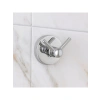 2li Paslanmaz Metal Duvar Askılığı, KROM, Gümüş Renk