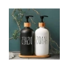 2li Siyah Beyaz Sıvı Sabunluk Seti - 500 ml Kapasiteli