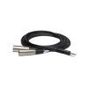 2 m Uzunlu 3.5 mm TRS - Dual XLR Stereo Kablo