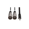 2 m Uzunlu 3.5 mm TRS - Dual XLR Stereo Kablo