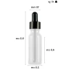 20 ml Metal Kapaklı Damlalık Şişesi, 6 Adet Set, Şeffaf