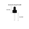20 ml Metal Kapaklı Damlalık Şişesi, 6 Adet Set, Şeffaf