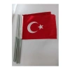 20X30 cm Sopalı Türk Bayrağı, Alpaka Kumaş, 20li Paket