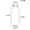 250 ml Metal Kapaklı 6 Adet Şeffaf Meyve Suyu Şişesi, Pratik Kullanım