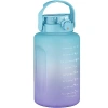 2500ml Pipetli Motivasyon Matarası - Çift Renk Seçenekleri
