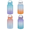 2500ml Pipetli Motivasyon Matarası - Çift Renk Seçenekleri