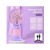 250mAh Bataryalı Mini Fan, USB ile Şarj Edilebilir, Doğal Rüzgar Modu ile Taşınabilir