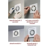 280 M³/H Debi ile 45 Db Sessiz Banyo Aspiratörü, Su Sıçrama Koruması