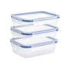 3 Adet Vakumlu Saklama Kabı - 1 Litre, Gri-Mavi