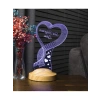 3 Boyutlu Kalpli LED Lamba - Kişiye Özel Hediye