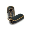 3 Butonlu Siyah-Altın Anahtar Kılıfı - Nano Kaplama