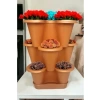 3 Katlı Dekoratif Saksı Seti - Yonca Tasarımı, 26.5 x 26.5 cm