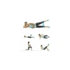 3lü Direnç Bandı Seti, Pilates ve Aerobik İçin Mavi ve Orta Sertlik