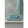 3lü Ekonomik Banyo Havlu Seti, %100 Pamuklu Mint Renk