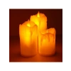 3lü Gerçekçi Yapay Mum Seti, Pilli ve LED Işıklı