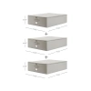 3lü Gri Destekli Kutu Hurç Seti, 55 x 70 x 18 cm