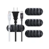 3lü Kablo Tutucu Seti - Her Biri 5 Kablo Kapasiteli, Yapışkanlı Klips