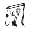 3lü Mikrofon Standı Seti, Süspansiyonlu ve Pop Filter ile