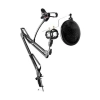 3lü Mikrofon Standı Seti, Süspansiyonlu ve Pop Filter ile