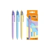 3lü Pastel Gövde Tükenmez Kalem Seti, 4 Renk
