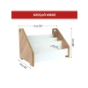 3 Raflı Kapaklı Ahşap Kitaplık, Montessori Tarzı