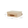 30 x 23 x 11 cm Jüt Keten Kumaş Kapaklı Kutu