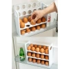 30 Yumurta Kapasiteli Şeffaf Buzdolabı Raf Düzenleyici