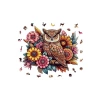300 Parça Çiçekli Baykuş Ahşap Puzzle Seti