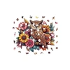 300 Parça Çiçekli Baykuş Ahşap Puzzle Seti