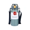 304 L Çelik Mavi 600 ml Askılı ve Pipetli Matara Suluk cin411mv