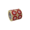 30mm x 30mm Vellum Tarih Seçme Etiketi, Ruloda 1000 Adet, Kırmızı