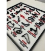 3D Çerçeve - Formula 1 Yarış Pisti Dekoratif Tablo (Beyaz)