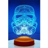 3D Stormtrooper Temalı 3 Boyutlu LED Lamba