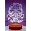 3D Stormtrooper Temalı 3 Boyutlu LED Lamba