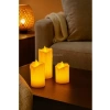 3’lü Farklı Boyutlarda LED Mum Seti - Kokusuz Gece Lambası
