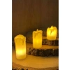 3’lü Pilli Dekoratif LED Mum Işıkları - Gerçek Alev Efekti