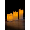 3’lü Pilli Dekoratif LED Mum Işıkları - Gerçek Alev Efekti