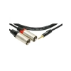 3m Mini TRS Jack - 2x XLR Erkek Kablo ile Ses Bağlantısı
