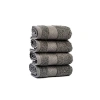 4lü Misafir Havlusu Seti - %100 Doğal Pamuk, Antrasit