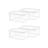4lü Şeffaf Kapaklı Saklama Kutusu Seti, 4.5 LT